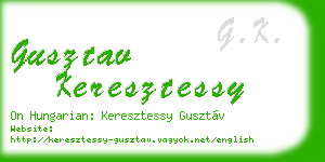 gusztav keresztessy business card