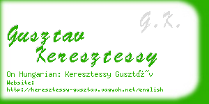 gusztav keresztessy business card